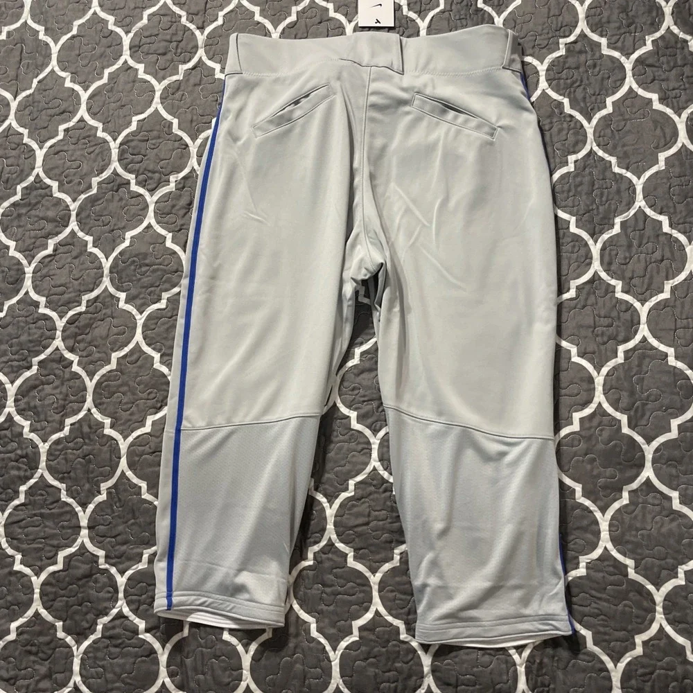 NWT Nike Men's‎ Baseball Pants Size XL Gray With Blue BQ9021-055
